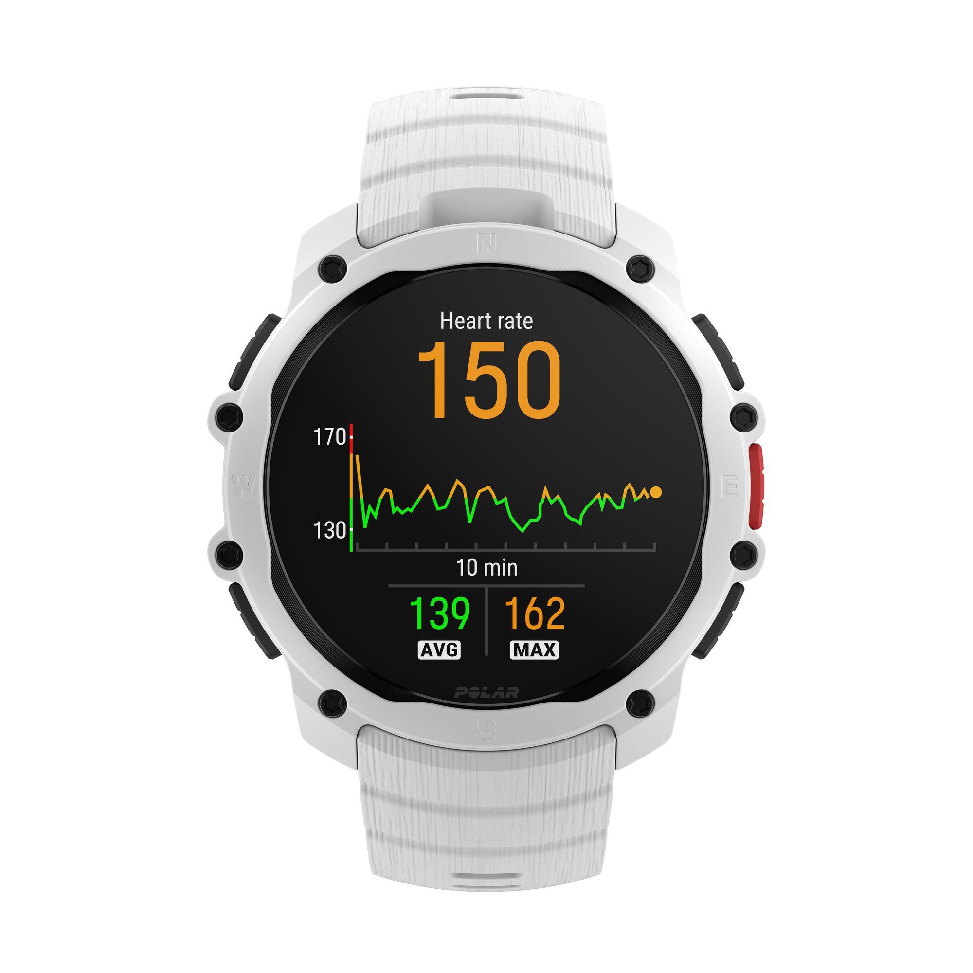 Polar Polar Street X - smartwatch GPS alb Snow White