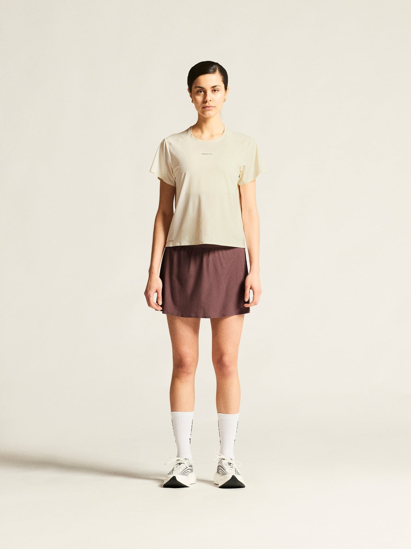 Craft Tricou alergare Craft Hypervent Tee - alb | ventilație perforată