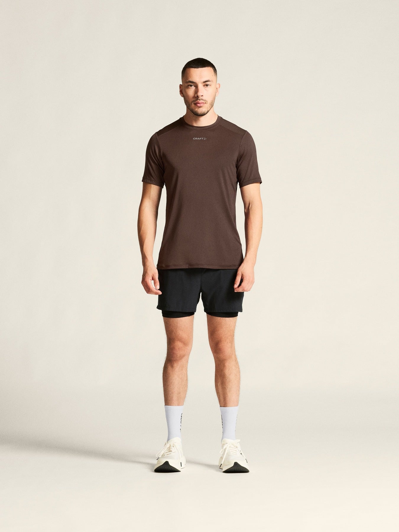Craft Tricou alergare Craft ADV Essence SS Tee 2 - maro | poliester reciclat