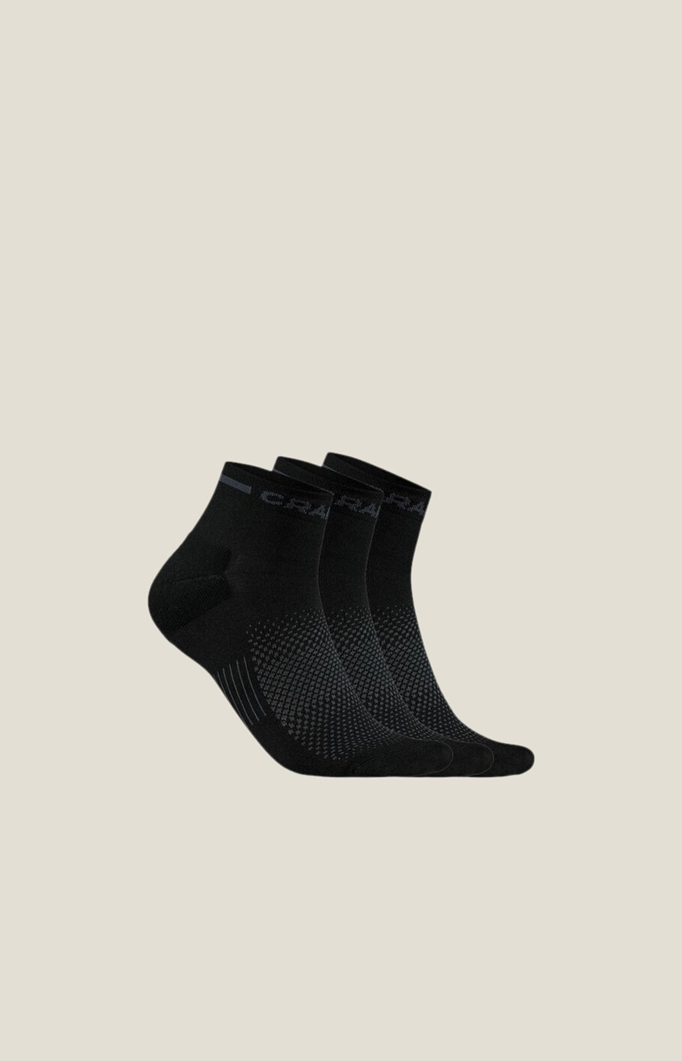 Craft Sosete Craft Core Dry Mid 3-pack - negru | evacuare rapidă transpirație