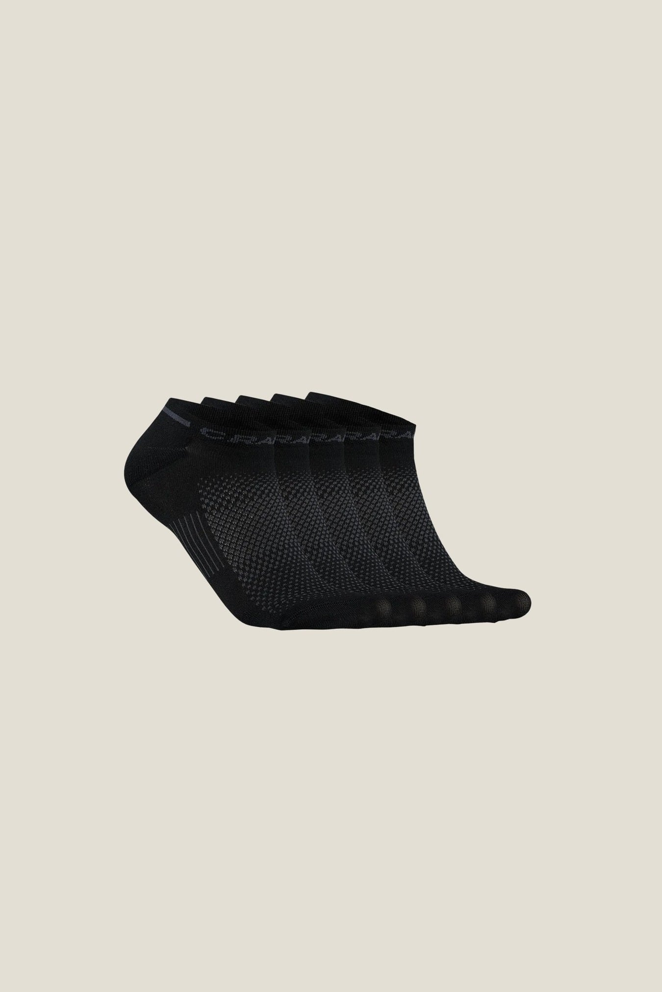 Craft Sosete antrenament Craft Active Shaftless 5-Pack - negru | transport umezeală