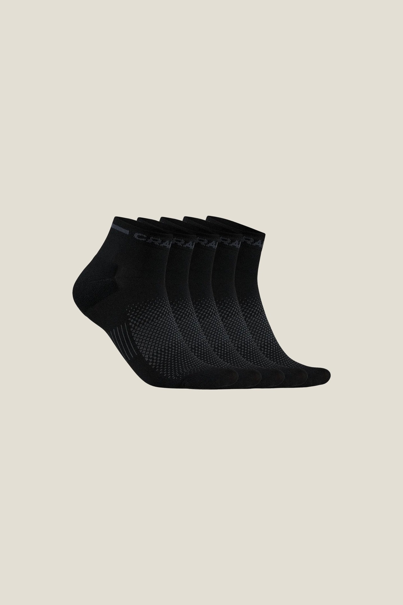 Craft Sosete sport Craft Active Mid Sock - negru | pachet 5 perechi