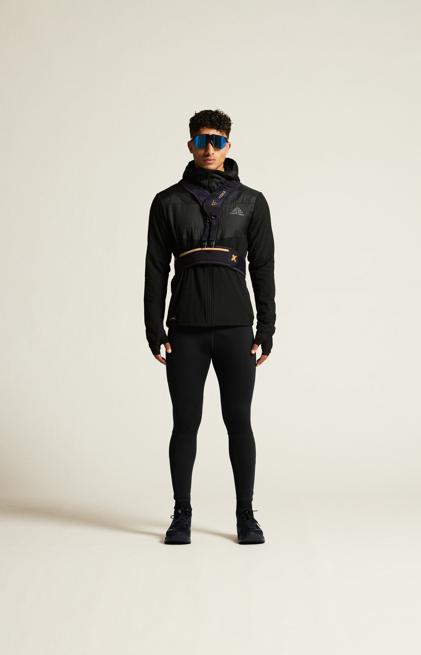 Craft Colanți trail Craft Pro Trail Tights 2 - negru | poliamidă reciclată