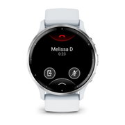 Garmin - Venu 3 smartwatch cu GPS și AMOLED - ramă argintie din oţel inoxidabil şi carcasă whitestone şi brăţară din silicon