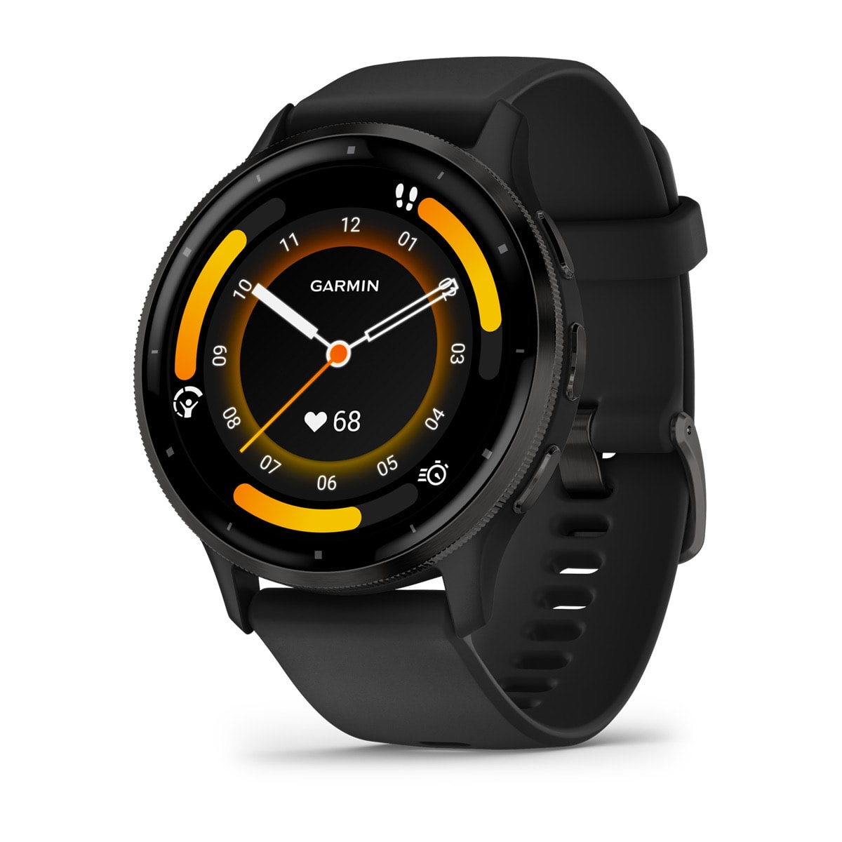 maximag cardio Garmin - Venu 3 smartwatch cu GPS și AMOLED - ramă gri ardezie din oţel inoxidabil, carcasă neagră şi curea din silicon
