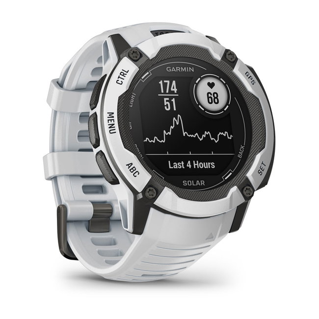 Garmin Instinct 2X Solar - smartwatch robust cu GPS - Alb Ceramic