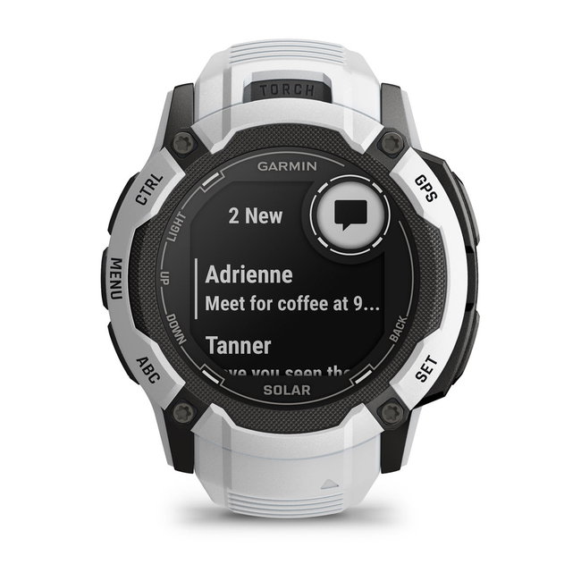 Garmin Instinct 2X Solar - smartwatch robust cu GPS - Alb Ceramic