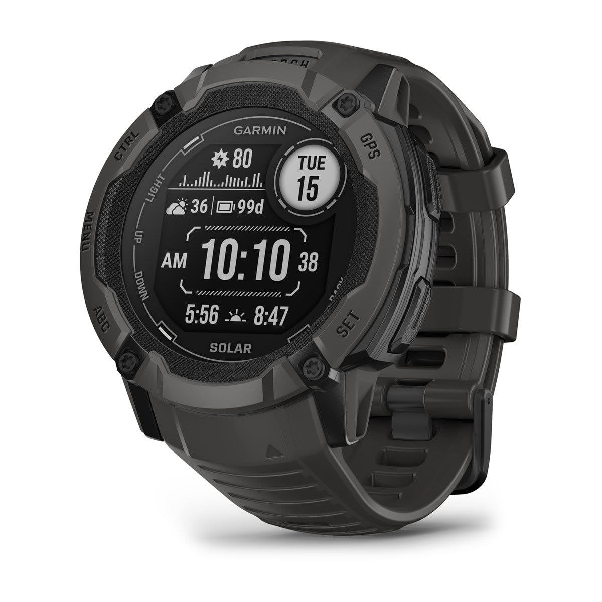 maximag cardio Garmin Instinct 2X Solar - smartwatch robust cu GPS - Grafit