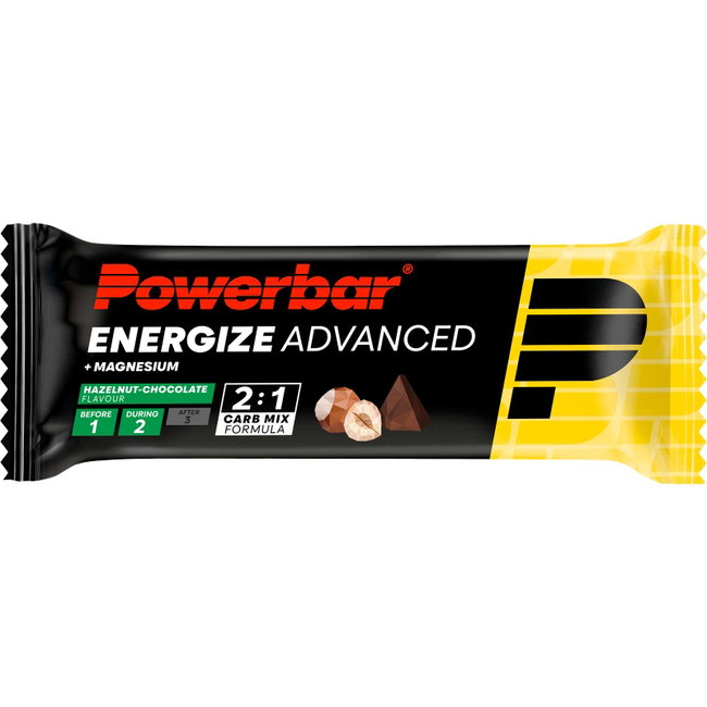 Baton energizant PowerBar Energize Advanced 55g - alune de pădure și ciocolată