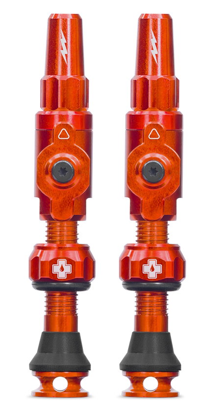 Bicycle Tubes Valve tubeless Muc-Off Tubeless Valves Big Bore Lite (Medium) Orange