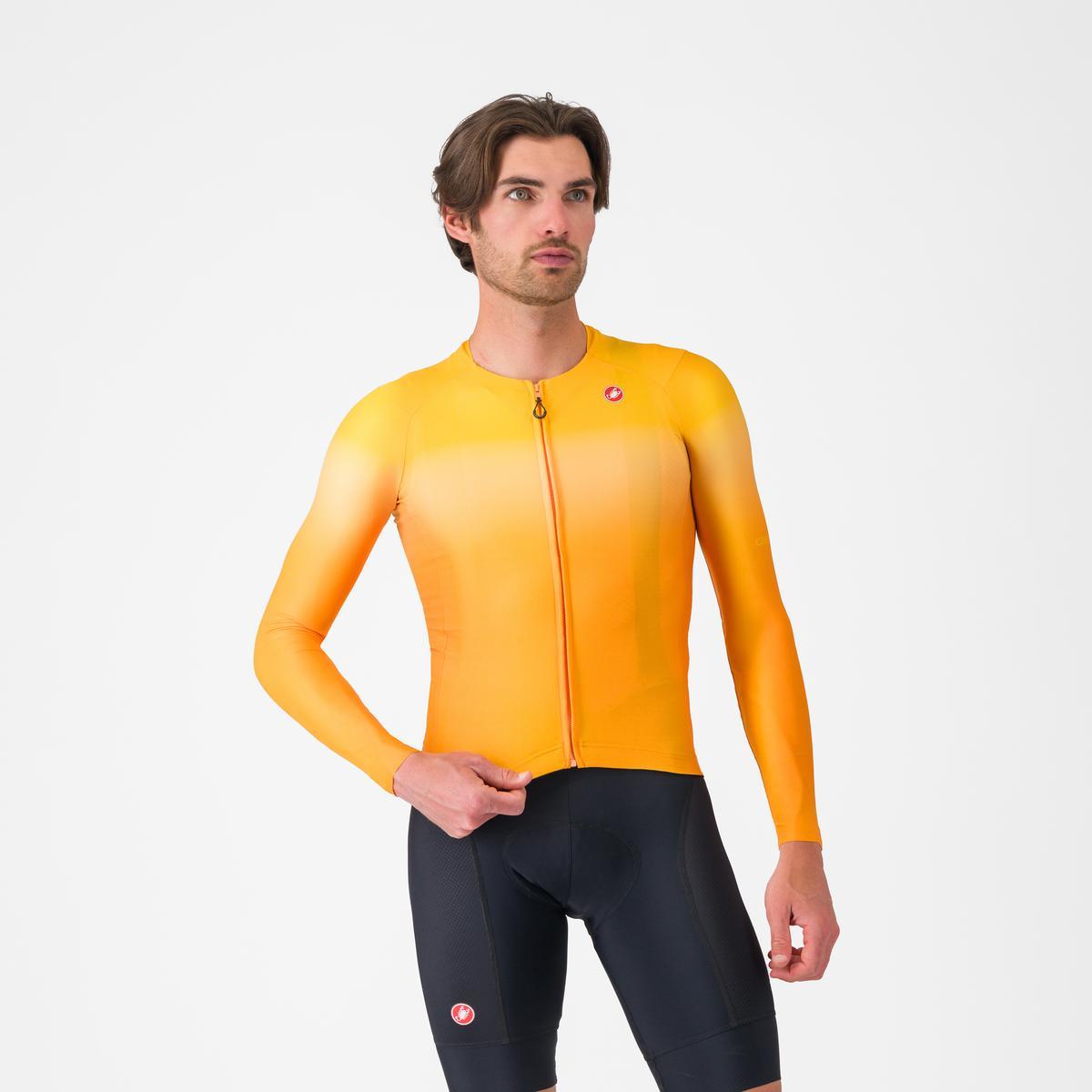 Castelli Bluza cu maneca lunga Castelli UPF LS, pentru barbati, portocaliu aprins