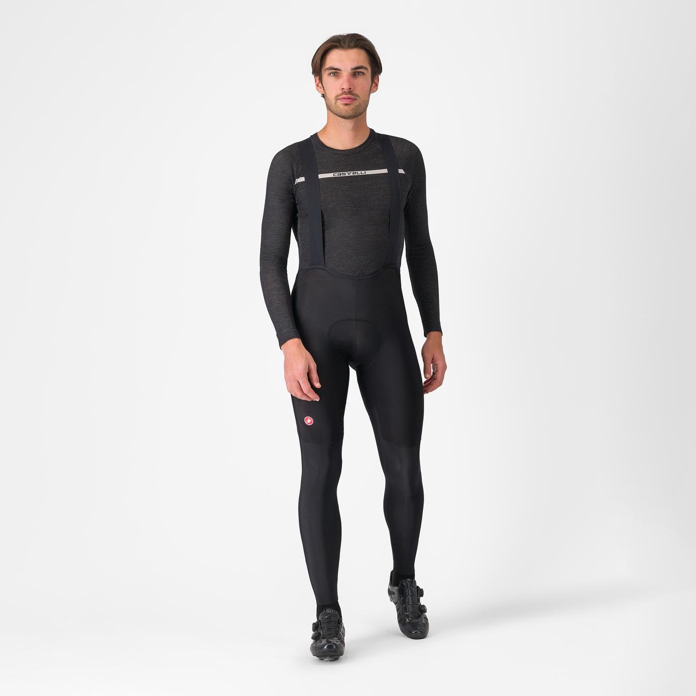 Castelli Pantaloni lungi cu bretele Castelli Competizione Negri