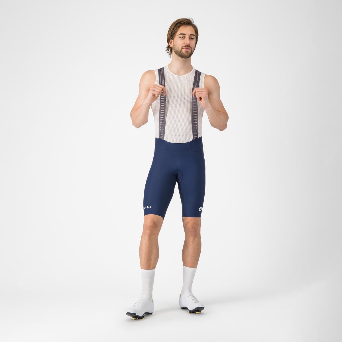 Castelli Pantaloni scurti cu bretele Castelli Espresso 2, pentru barbati, albastru belgian