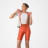 Pantaloni scurti cu bretele Castelli Espresso 2 W DT, pentru femei, paprika