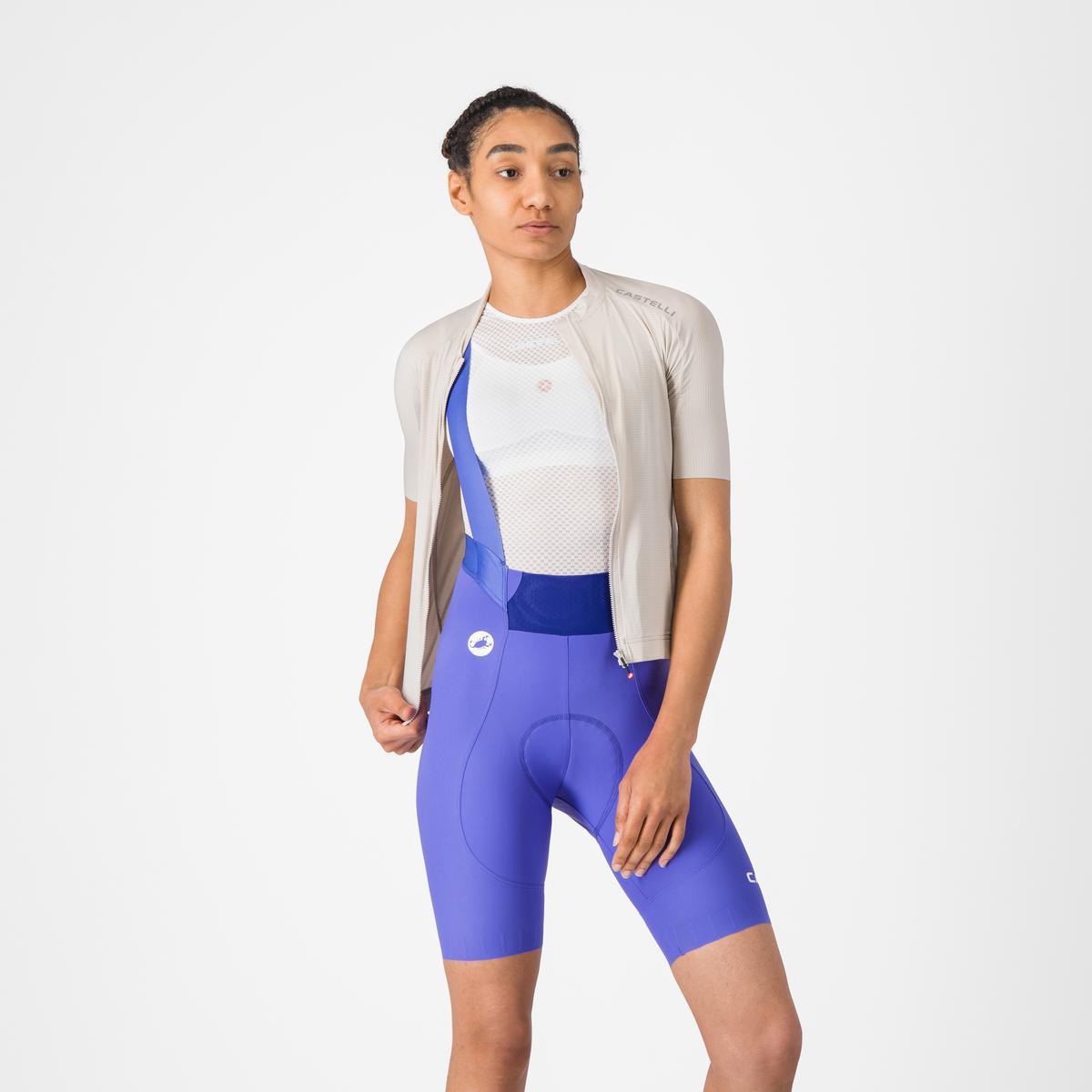Castelli Pantaloni scurti cu bretele Castelli Espresso 2 W DT, pentru femei, violet