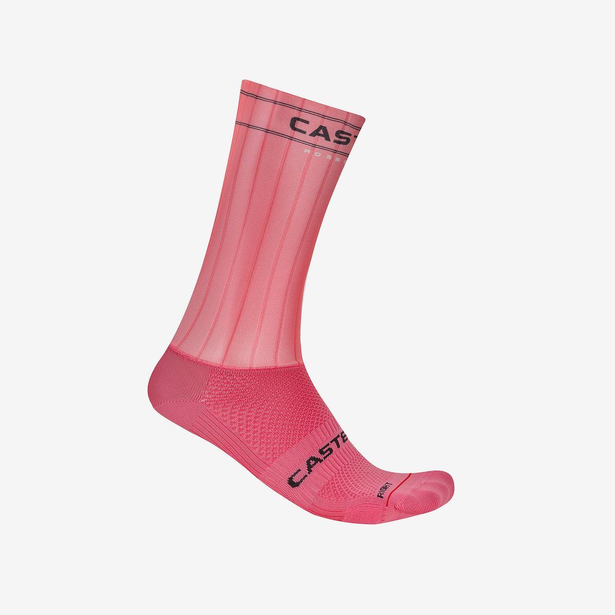 Castelli Sosete Castelli Fast Feet 4, unisex, roz giro S/M, 35-39