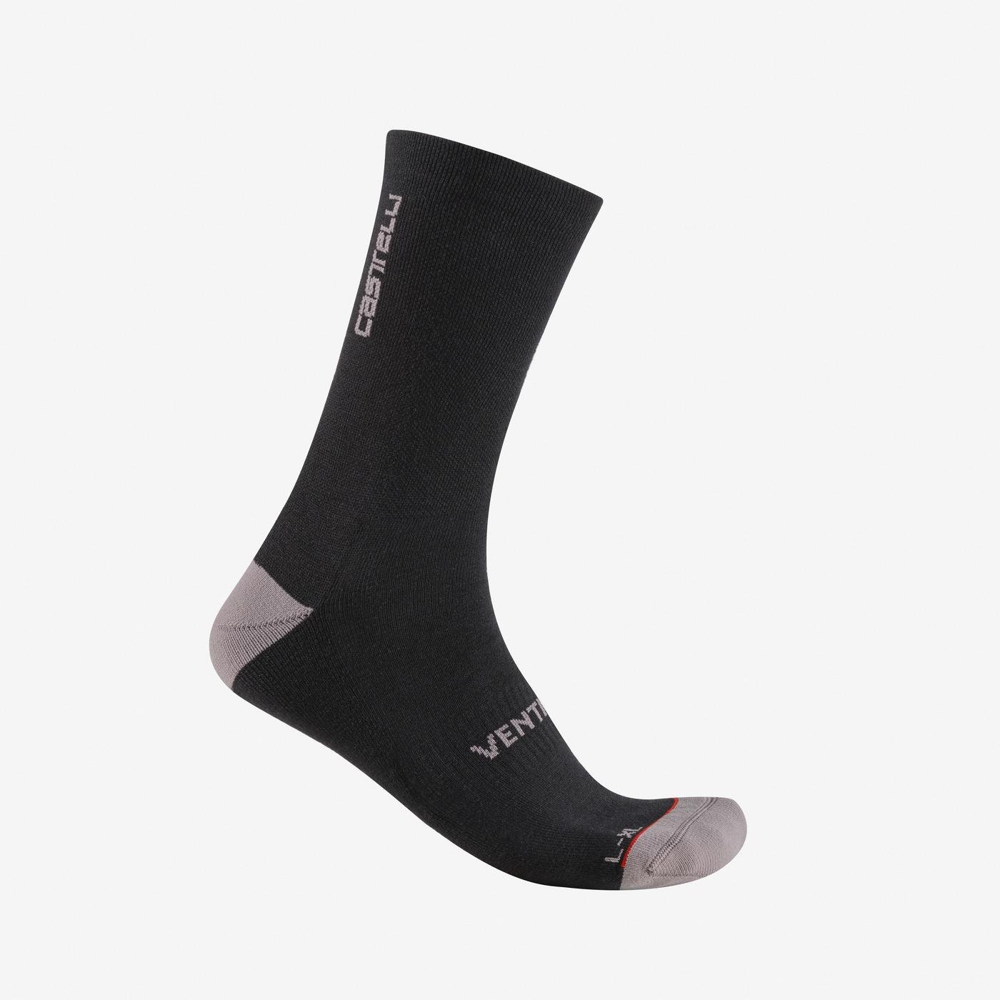 Castelli Sosete Castelli Venti Soft Merino Negre L/XL 40-43