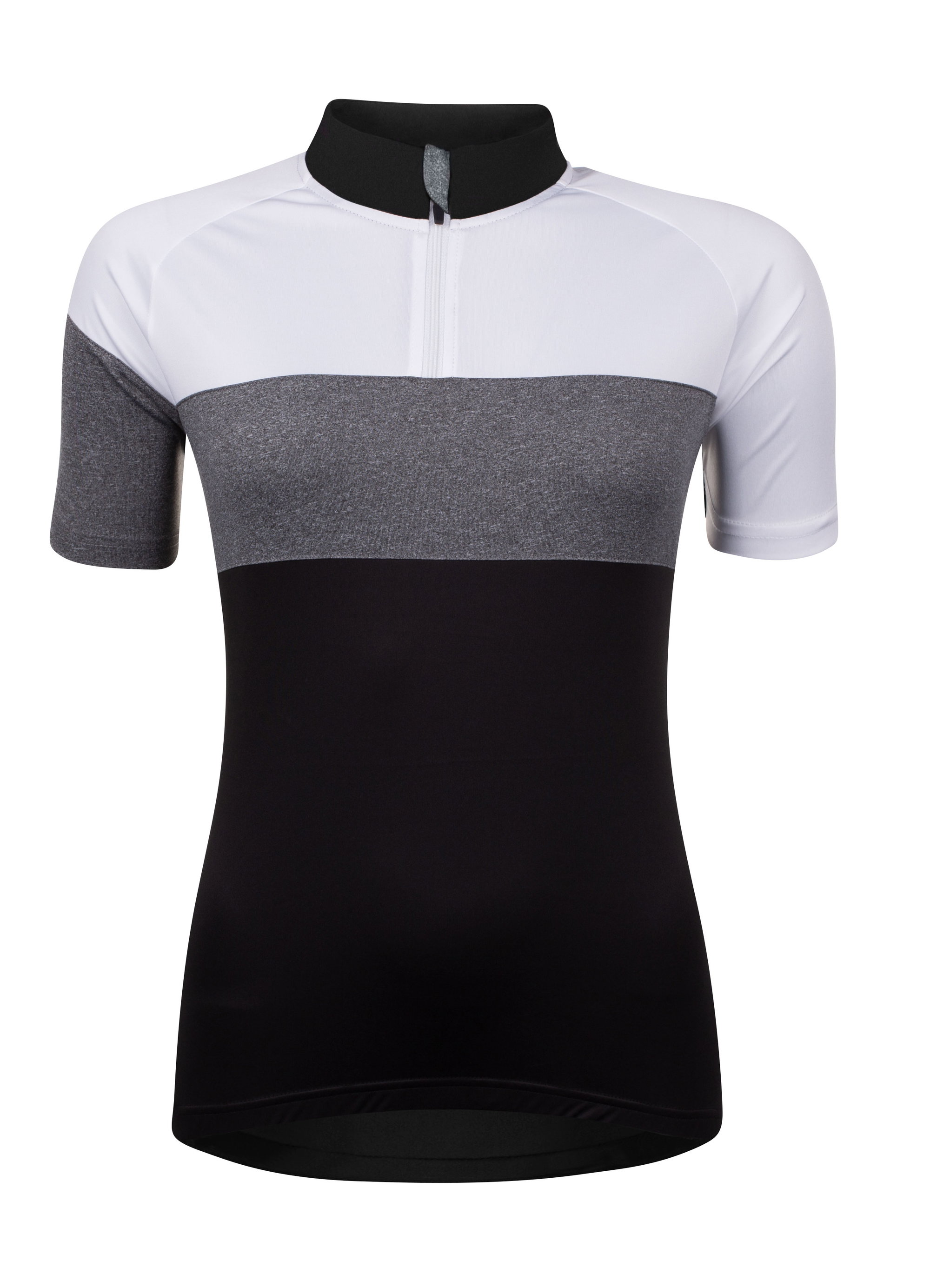 Force Bluza ciclism Force View Lady maneci scurte negru/alb/gri