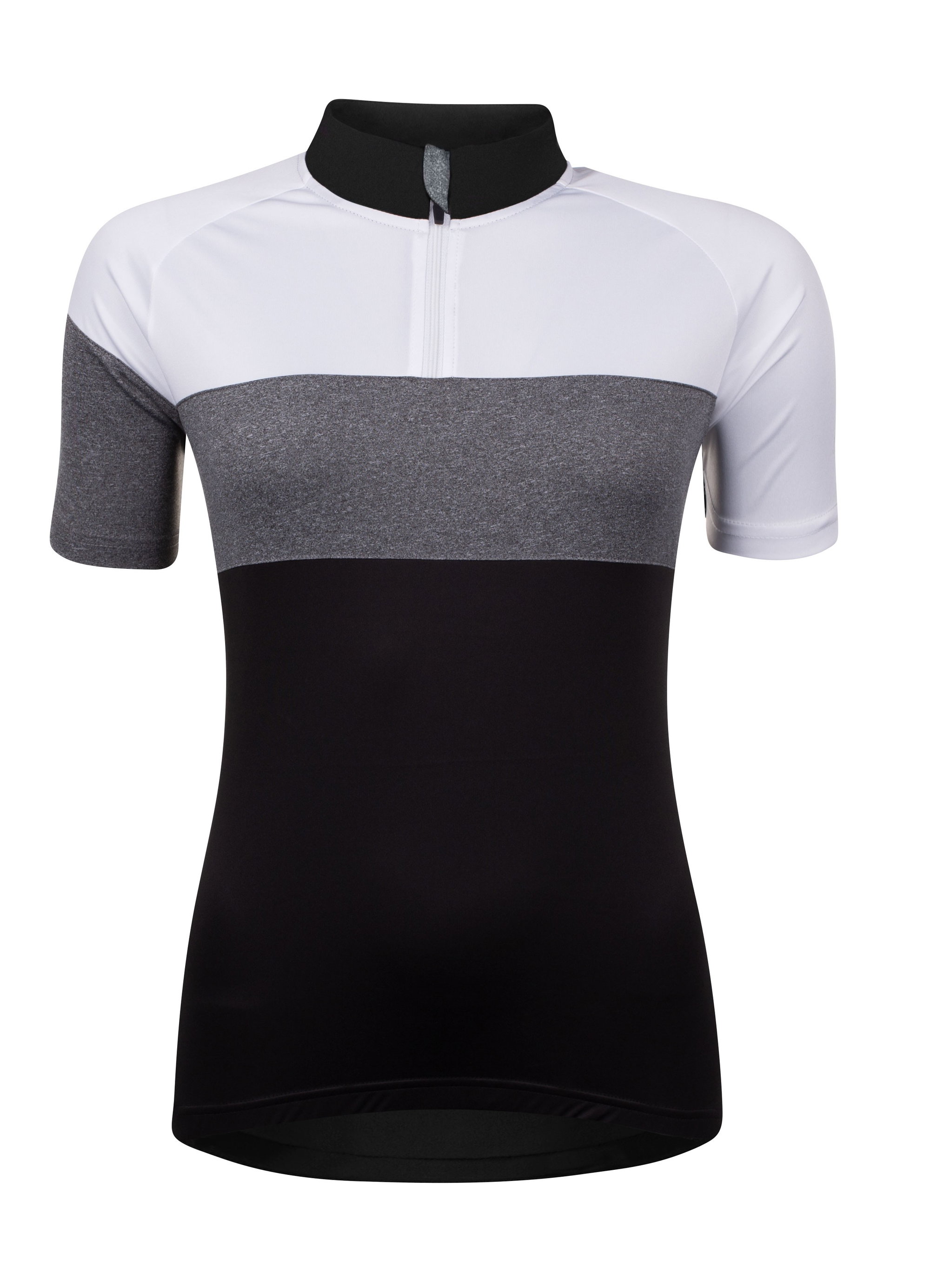 Force Bluza ciclism Force View Lady maneci scurte negru/alb/gri