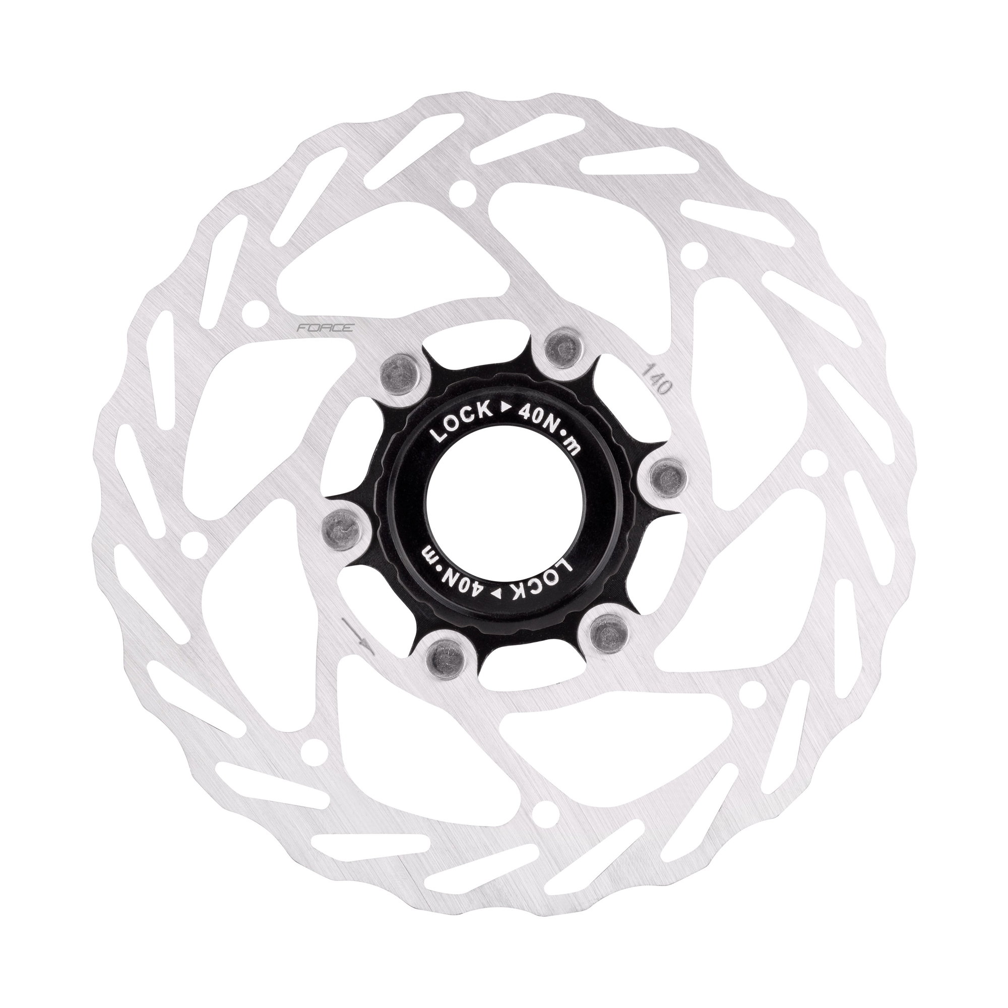 Bicycle Brake Parts Disc frana Force 140mm Center Lock, argintiu