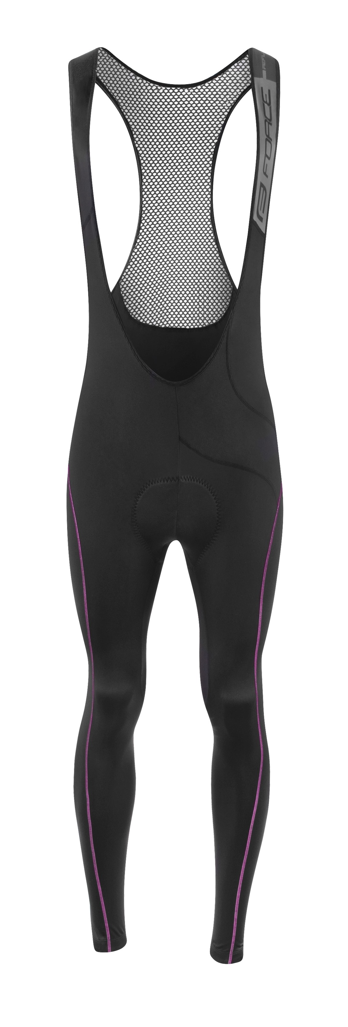 Force Pantaloni de dama cu bretele si bazon Force Reflex Line negru/roz