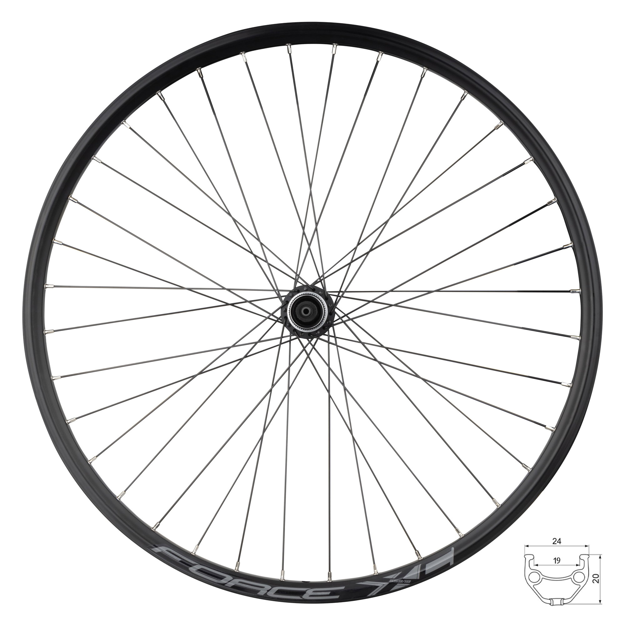 Force Roata fata 26 Force XC Disc 559x19 36h