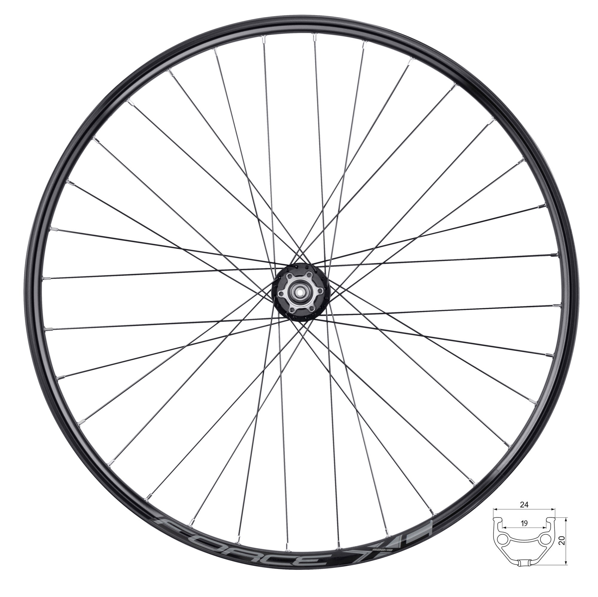 Force Roata fata 28 Force XC Disc 622x19 32h