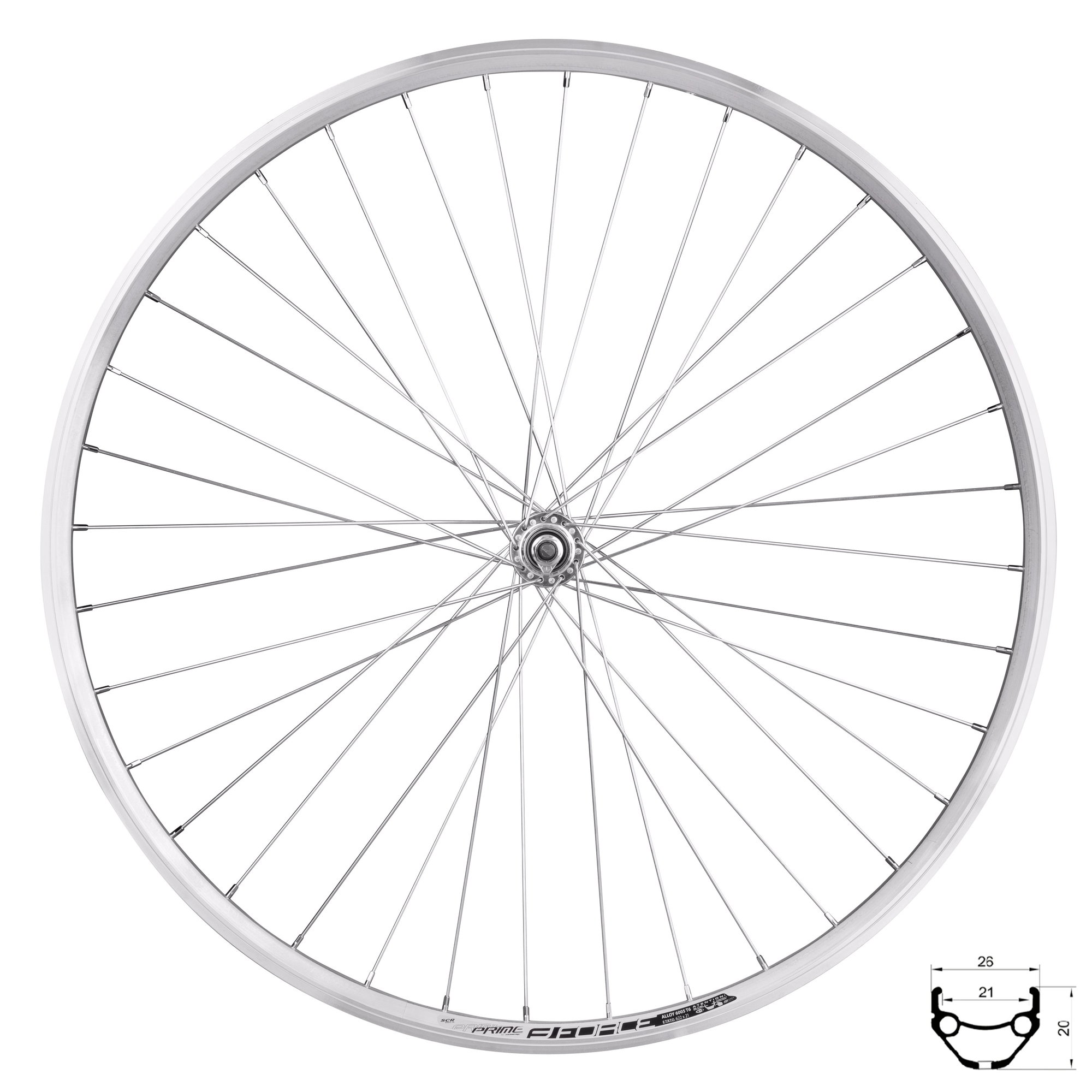 Force Roata fata Force Prime 28 622x21 36H argintie