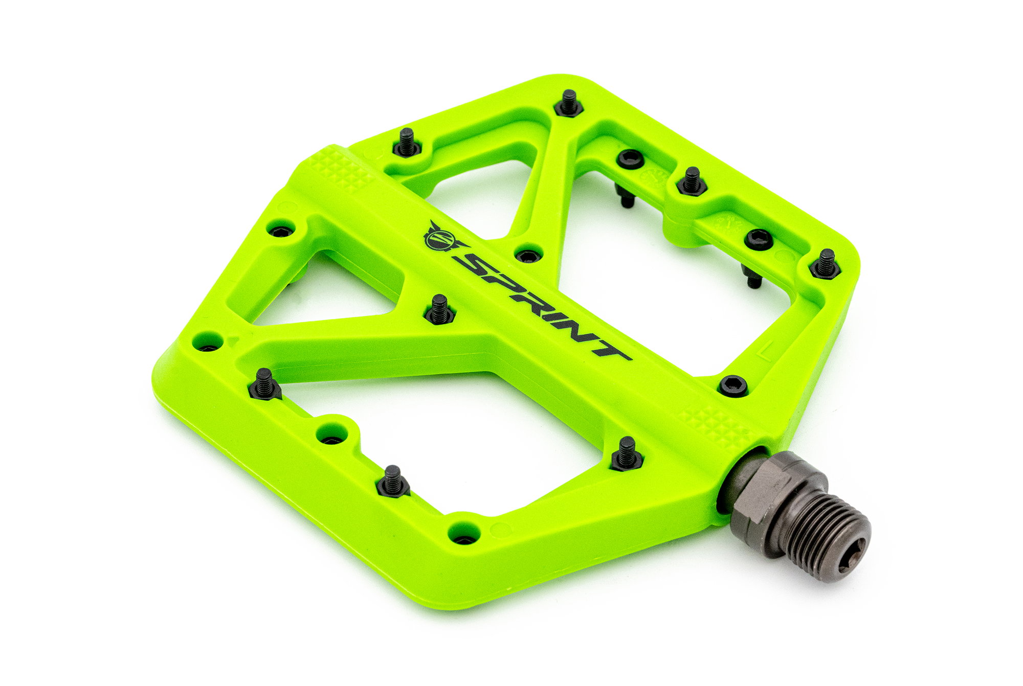 Bicycle Pedals Pedale Sprint Policarbonat cu rulmenti, verde neon