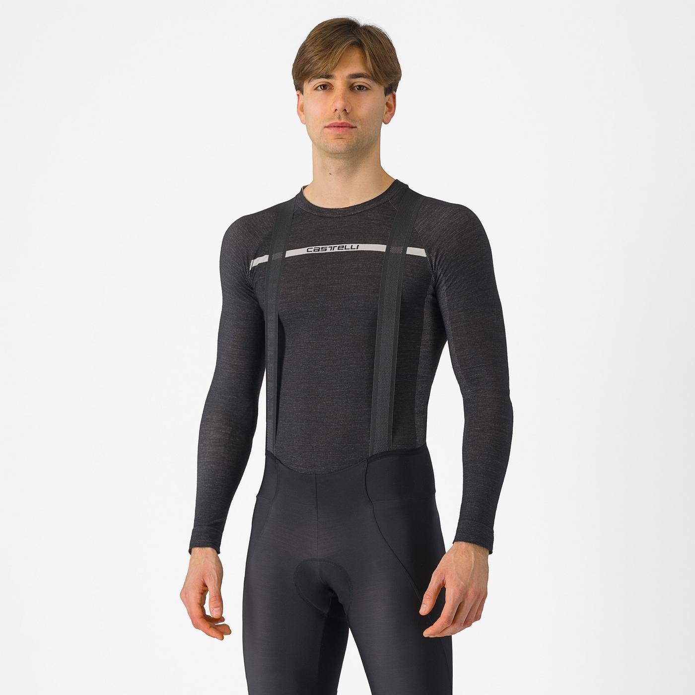 Bluza de corp Castelli Merino Seamless, Negru