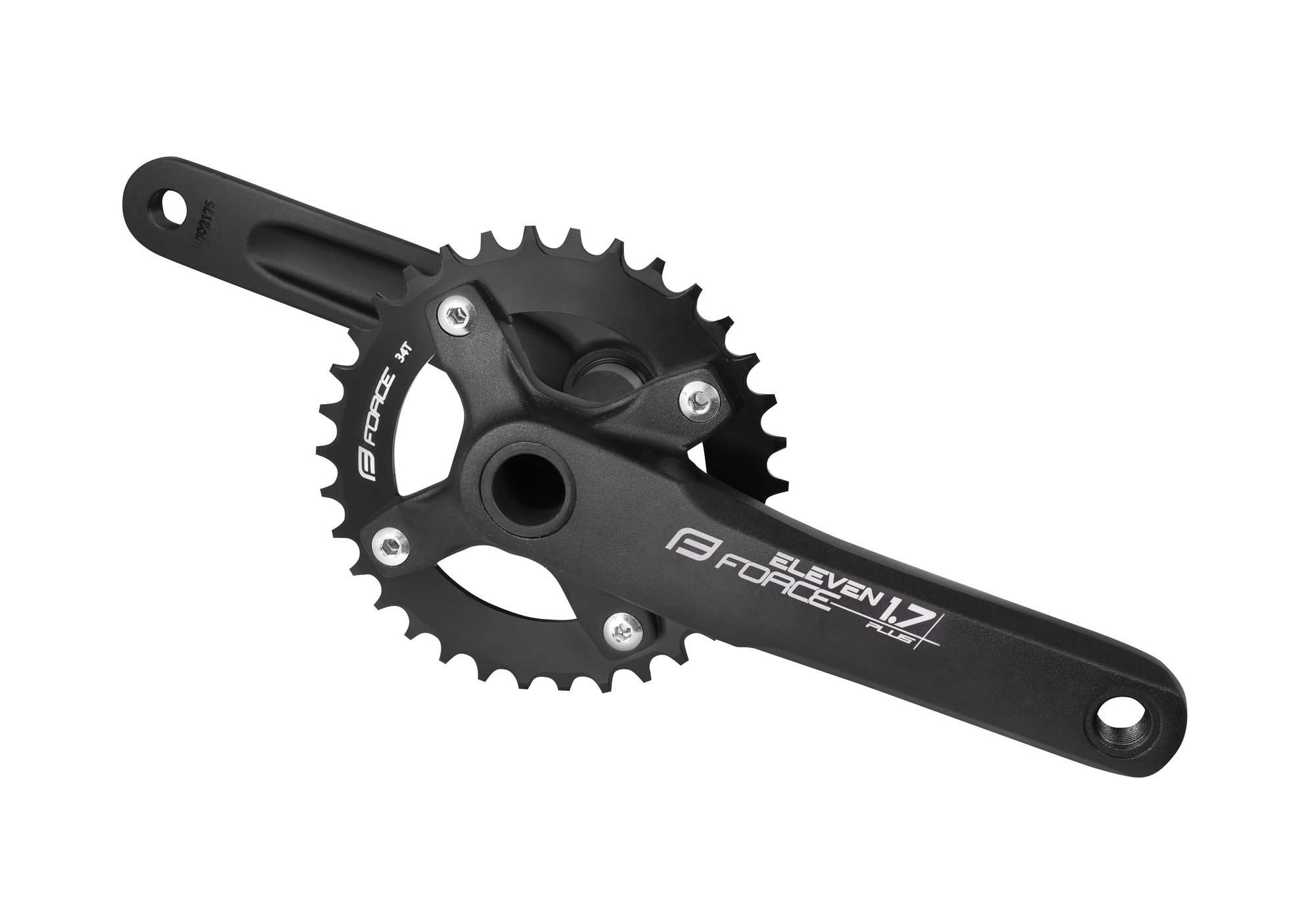 Force Pedalier Force Eleven 1.7+ 34T 175mm, Al, Black, Monobloc inclus