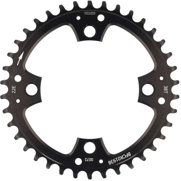 KMC Placa pedalier KMC 38T 1.9mm BCD104 AL7075 Neagra