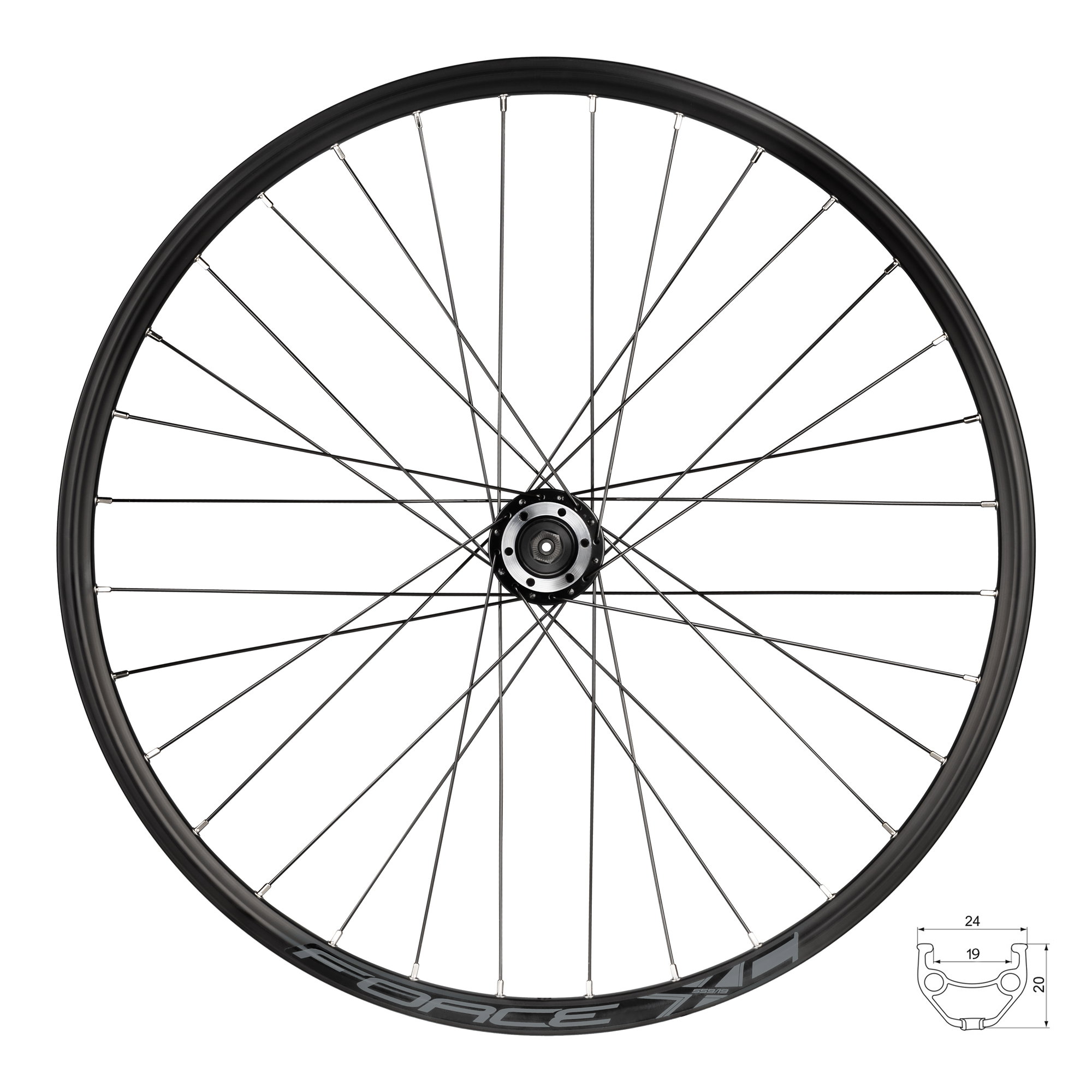 Force Roata fata 26 Force XC Disc 559x19 32h