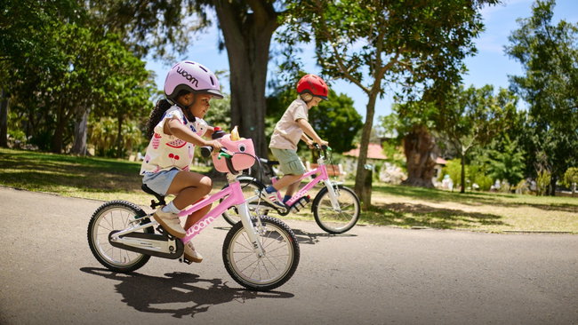 Bicicleta copii Woom GO 3 Automagic cu roti 16" powder pink