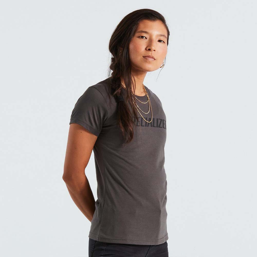 Specialized Tricou Ciclism SPECIALIZED Women's Wordmark (S/S) - Charcoal