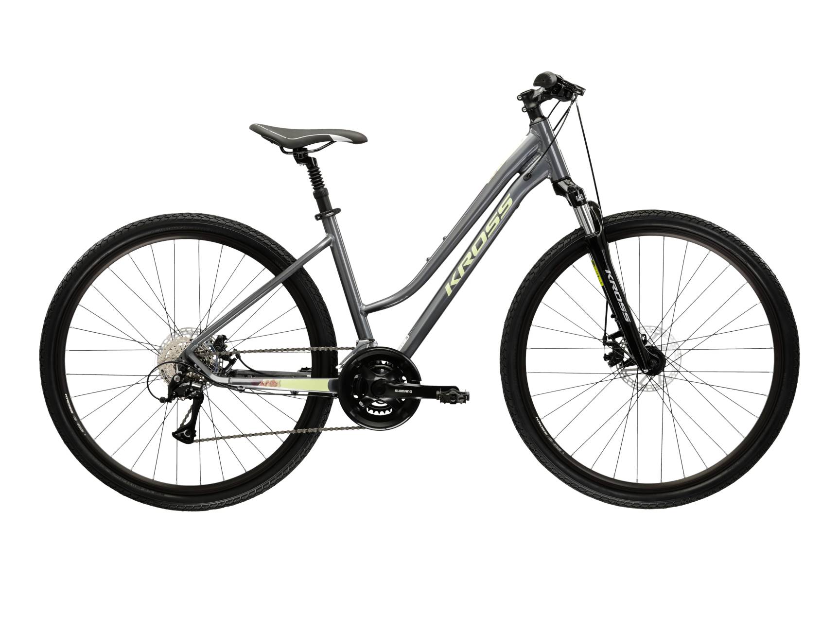 Kross Bicicleta Trekking Kross Evado 3.0 28 inch gri Shimano Acera