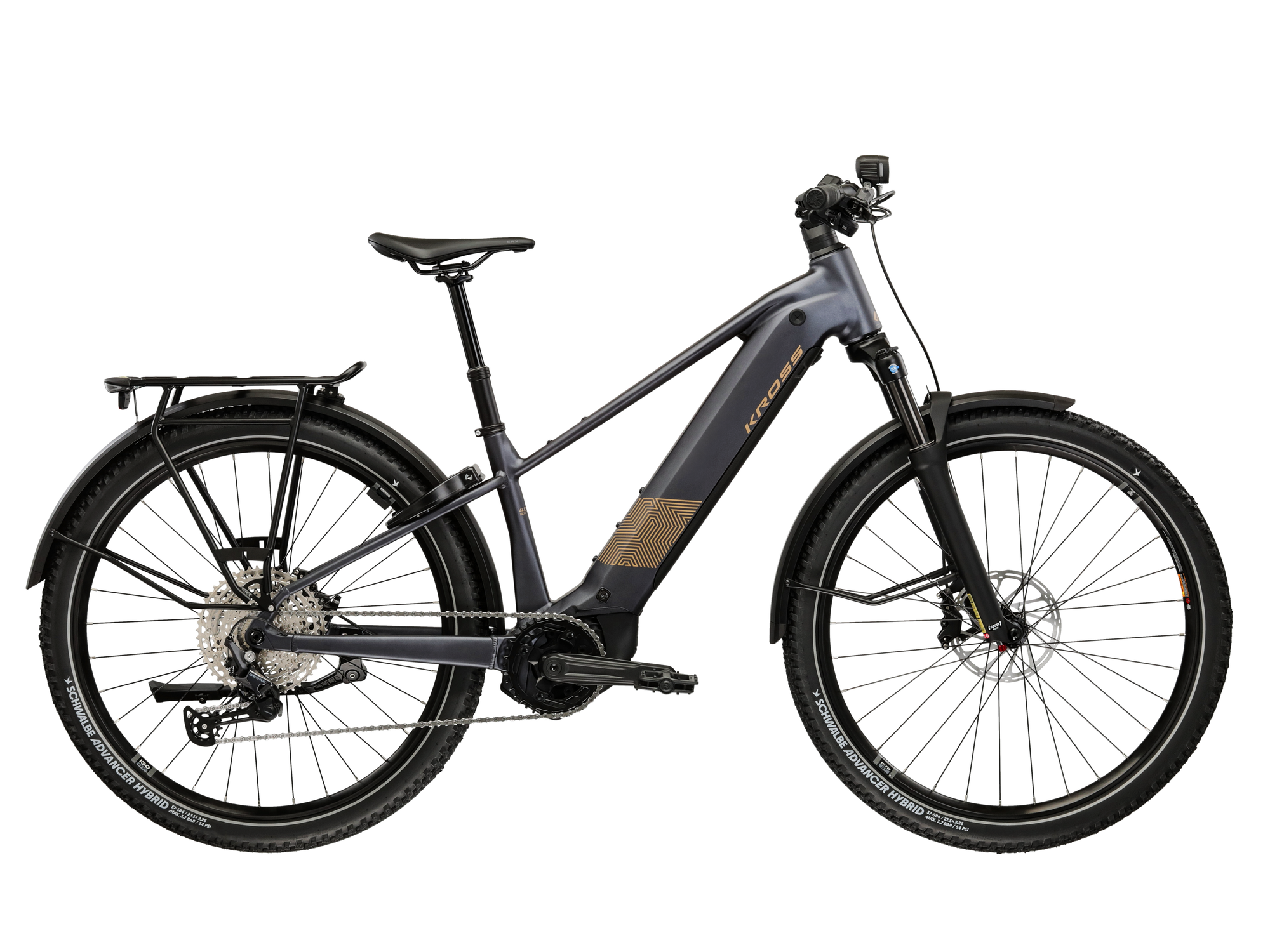 Kross Bicicleta Electrica MTB Kross Influx SUV HYB 4.0 800 27.5 inch grafit Shimano Deore