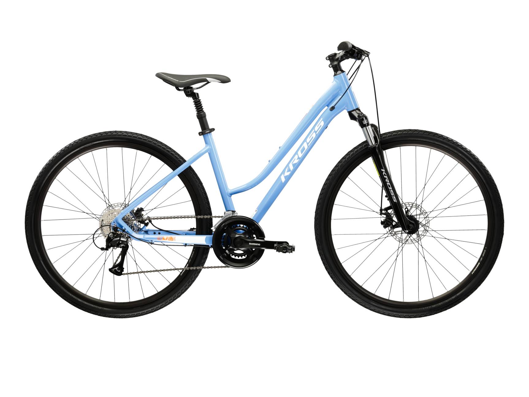 Kross Bicicleta Trekking Kross Evado 3.0 28 inch albastra Shimano Acera