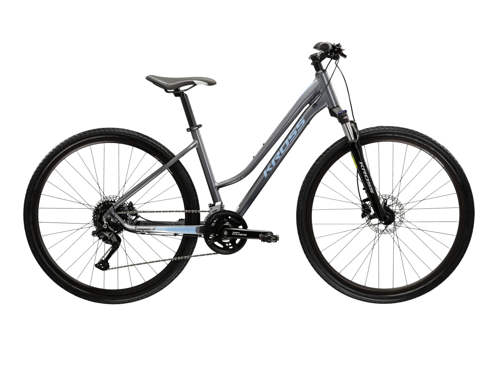 Kross Bicicleta Trekking Kross Evado 5.0 28 inch gri Shimano Cues