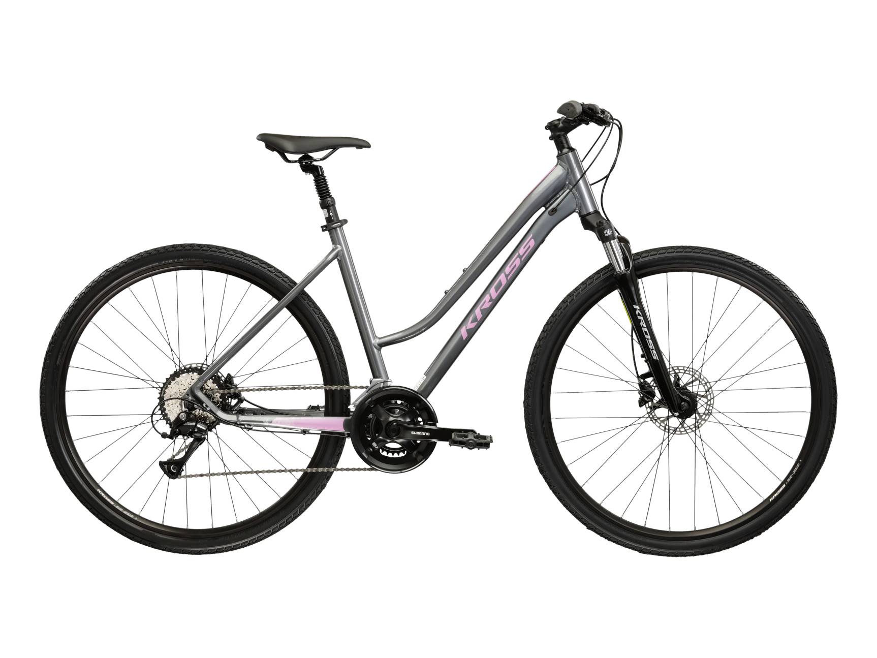 Kross Bicicleta Trekking Kross Evado 4.0 28 inch gri Shimano Acera