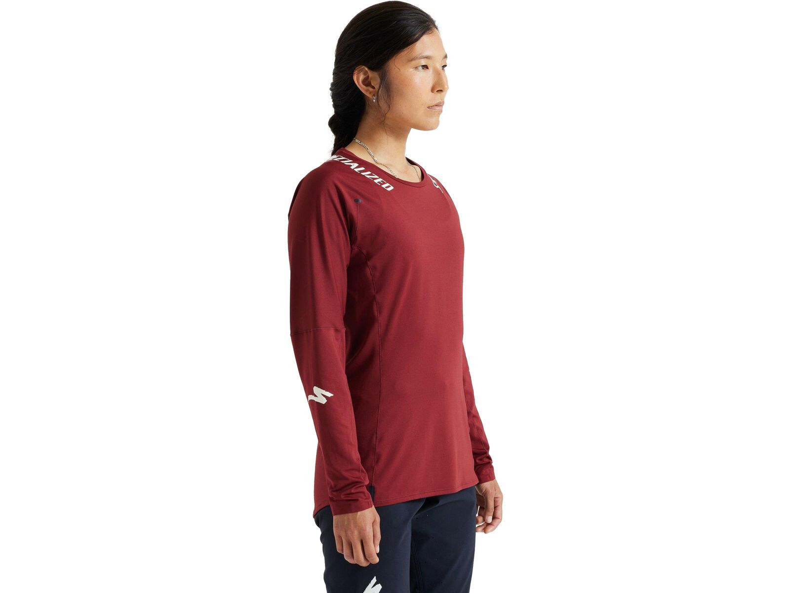 Specialized Tricou Ciclism SPECIALIZED Women's Trail Air (L/S) - Garnet Red