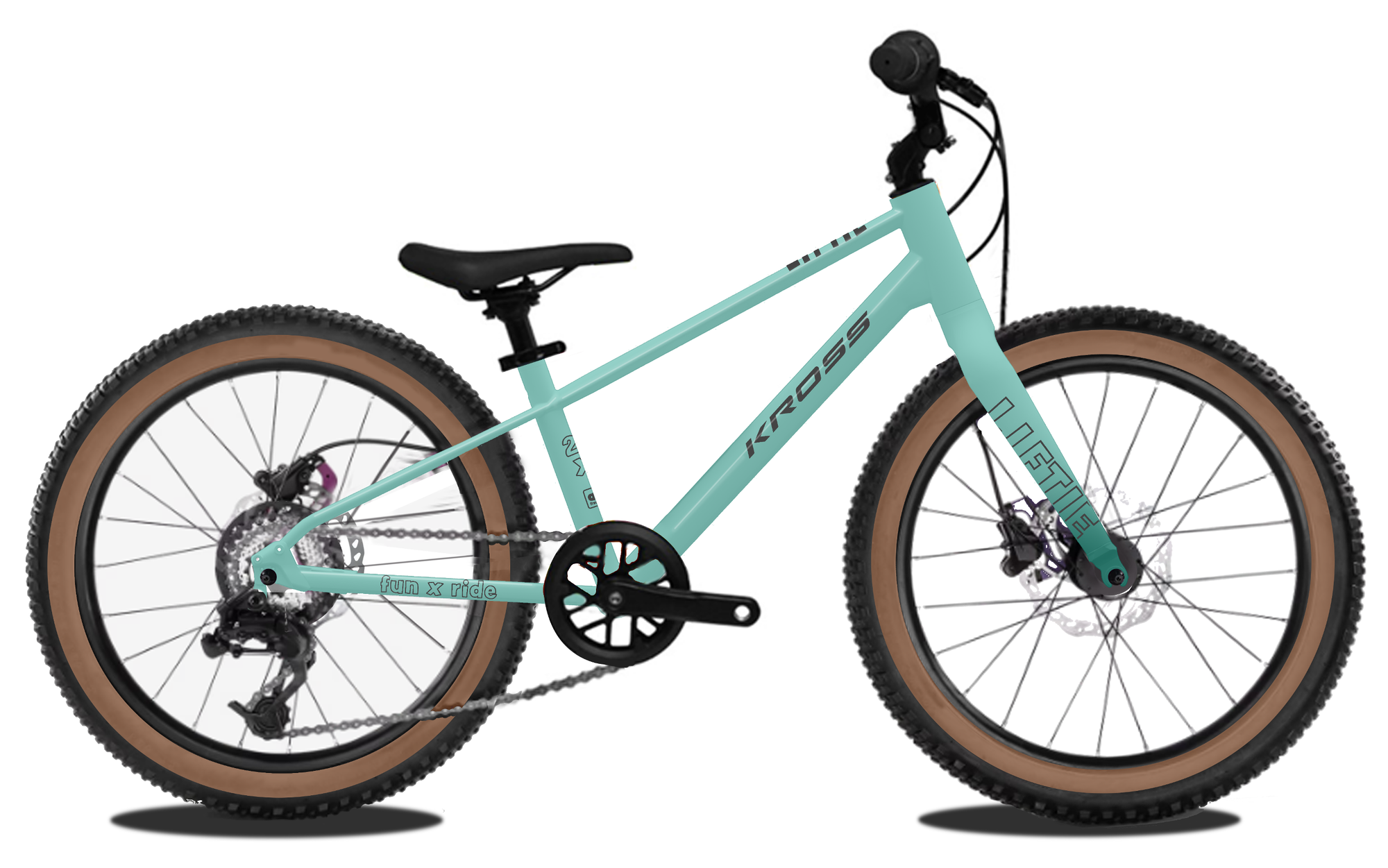 Kross Bicicleta Copii Kross Liftie 20x frana disc 20 inch turcoaz Shimano Altus