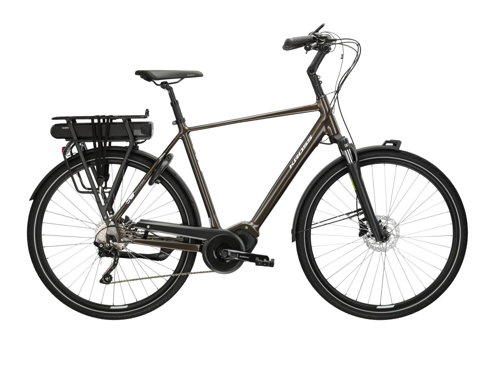 Kross Bicicleta Electrica City Kross Sentio Hybrid 3.0 28 inch maro Shimano Deore