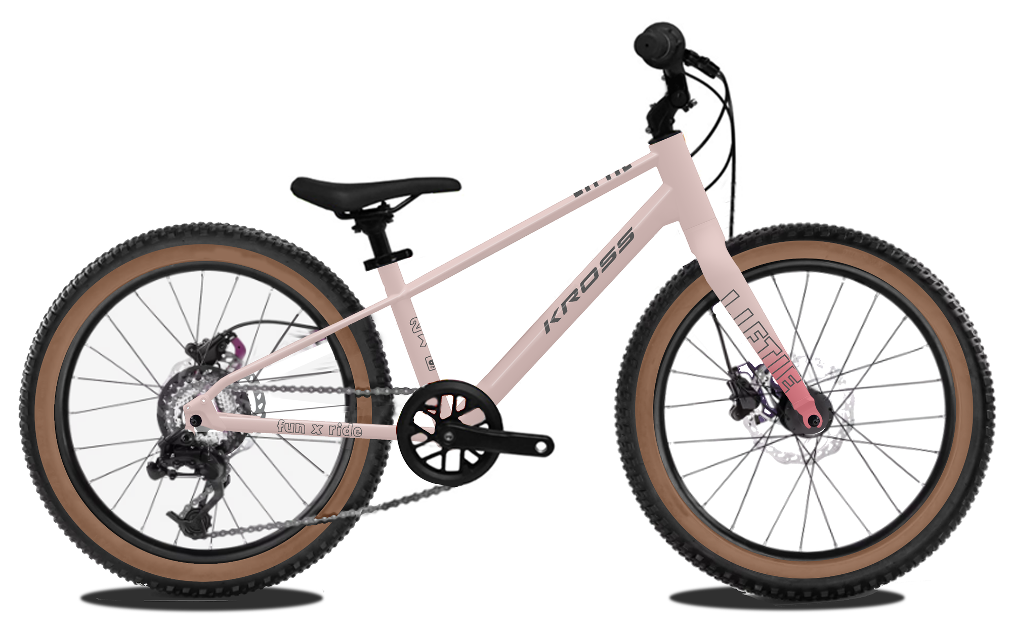 Kross Bicicleta Copii Kross Liftie 20x frana disc 20 inch roz Shimano Altus