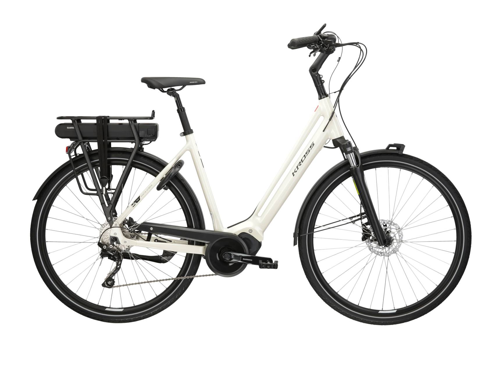Kross Bicicleta Electrica City Kross Sentio Hybrid 3.0 28 inch crem Shimano Deore