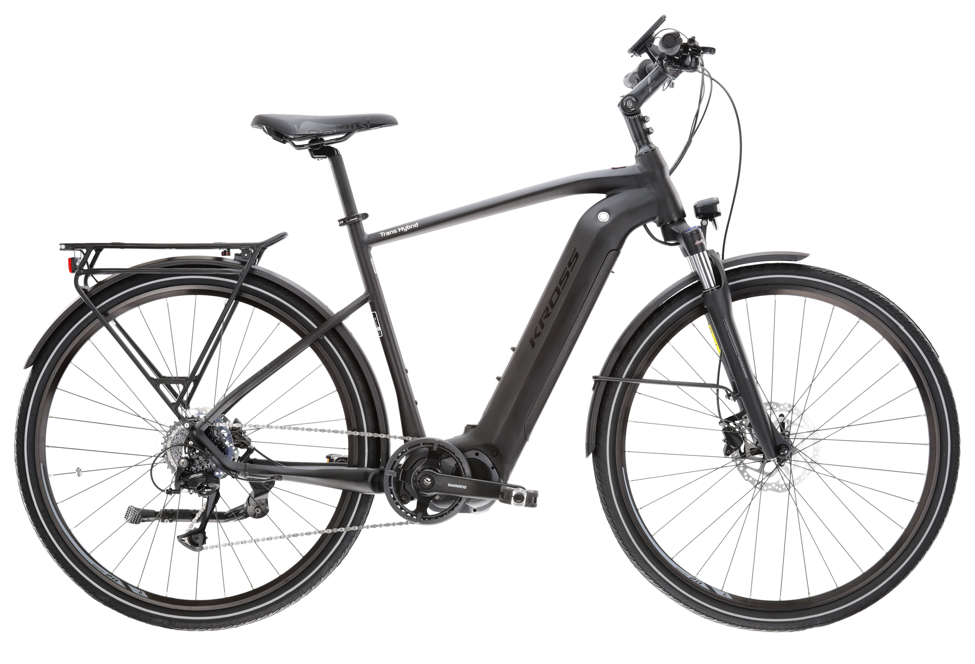 Kross Bicicleta Electrica Trekking Kross Trans Hybrid 4.0 28 inch neagra Shimano Acera