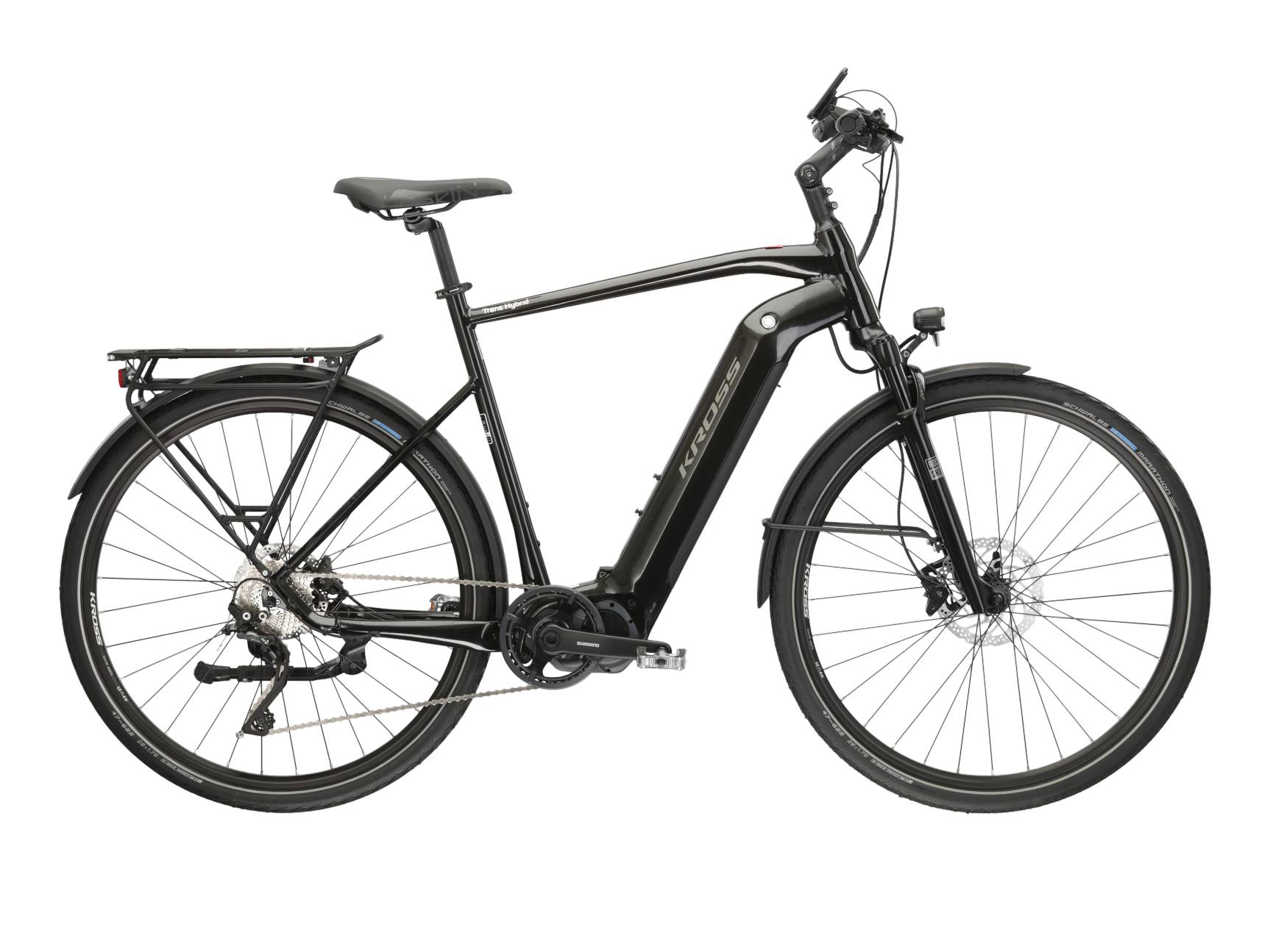 Kross Bicicleta Electrica Trekking Kross Trans Hybrid 6.0 28 inch neagra Shimano Deore xt