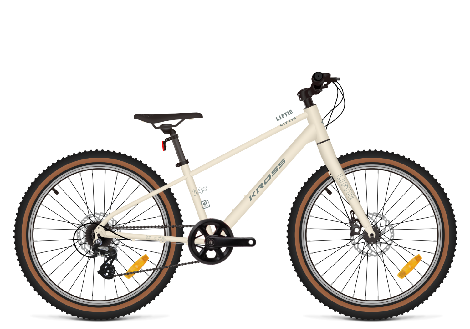 Kross Bicicleta Copii Kross Liftie 24x frana disc 24 inch bej Shimano Altus