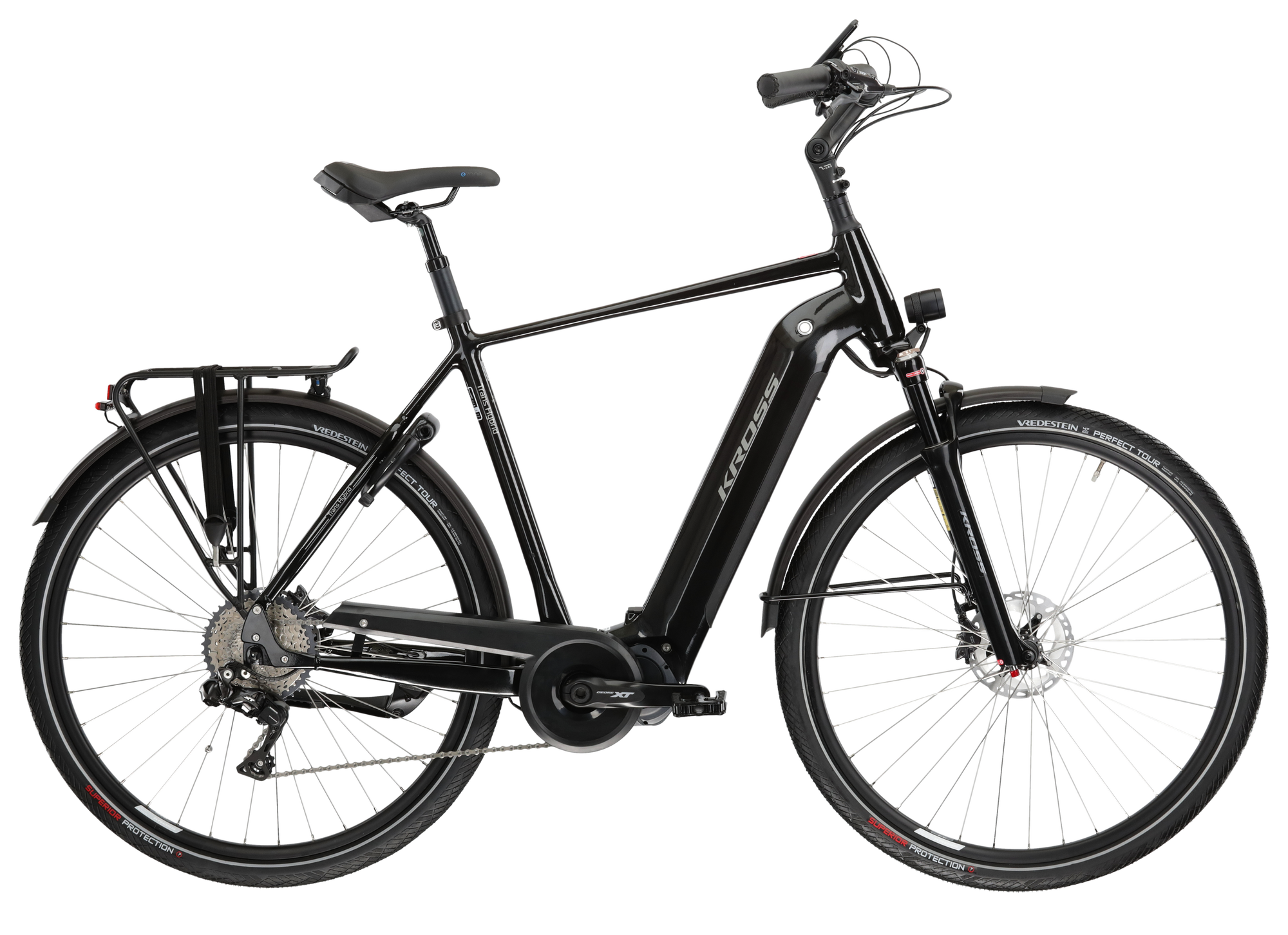 Kross Bicicleta Electrica Trekking Kross Trans Hybrid Prestige 28 inch neagra Shimano Deore xt