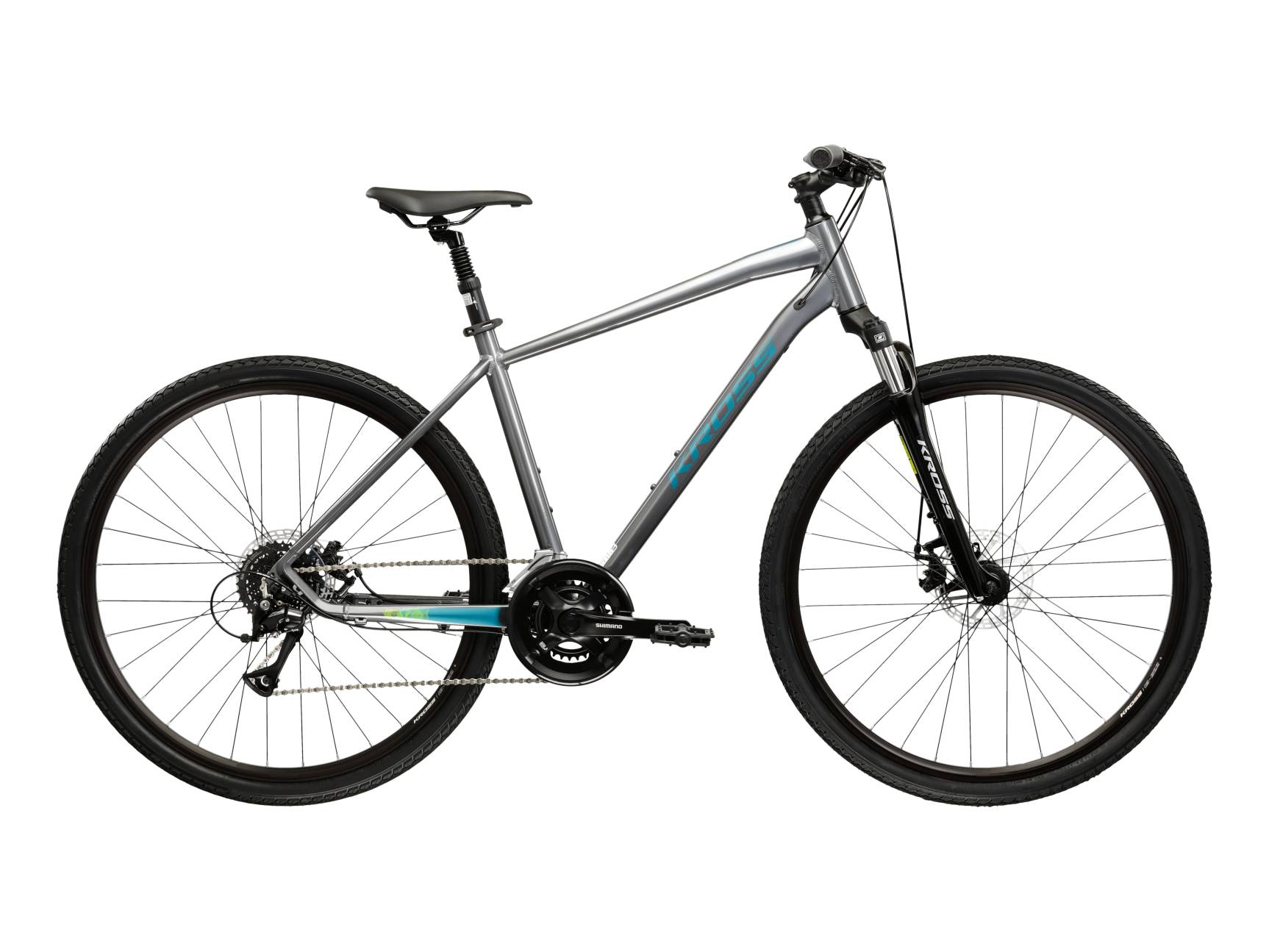 Kross Bicicleta Trekking Kross Evado 3.0 28 inch gri Shimano Acera